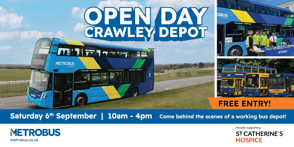 photo of a metrobus travelling along a country road with event information overlaid